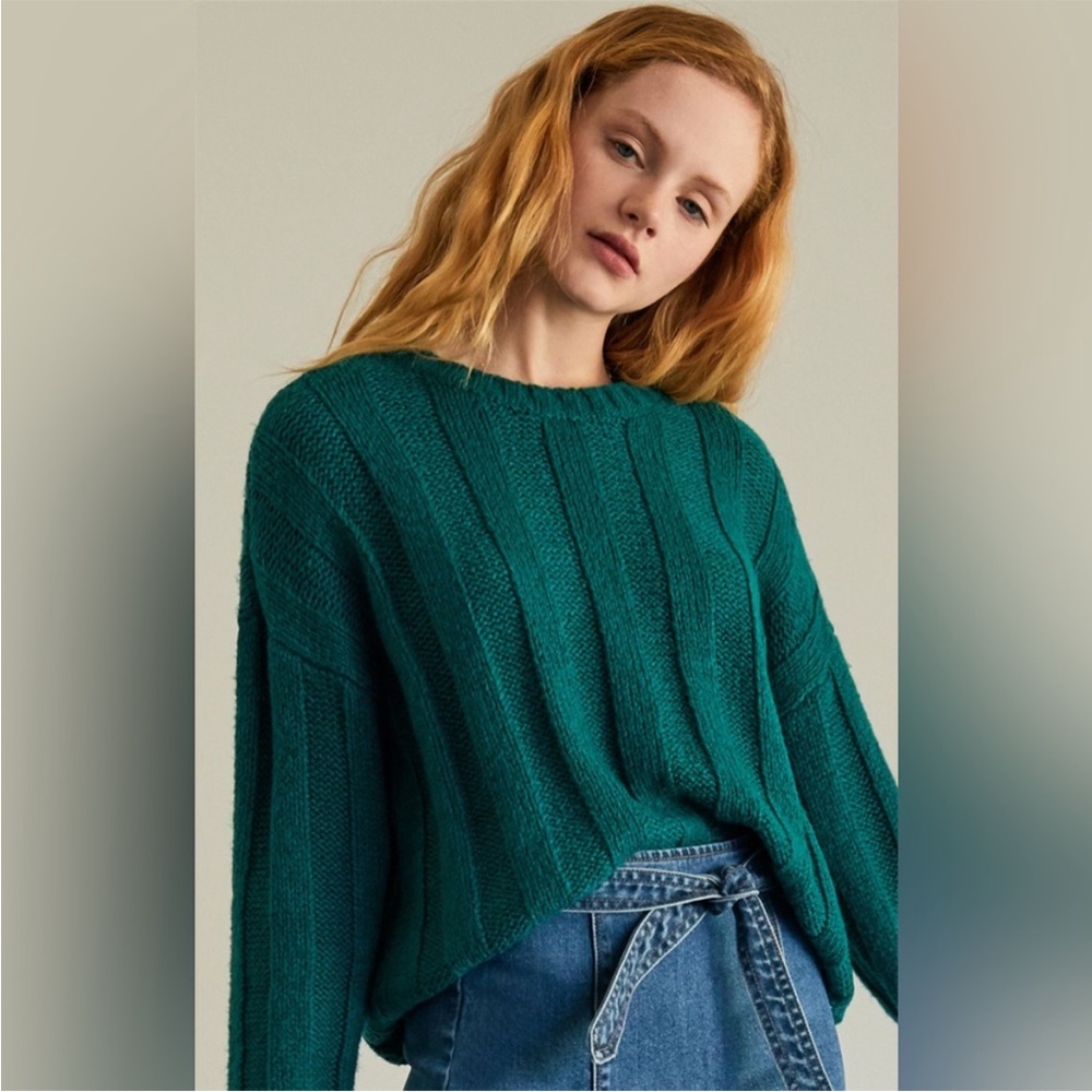 PacSun Teal Women's Crew Neck Sweater